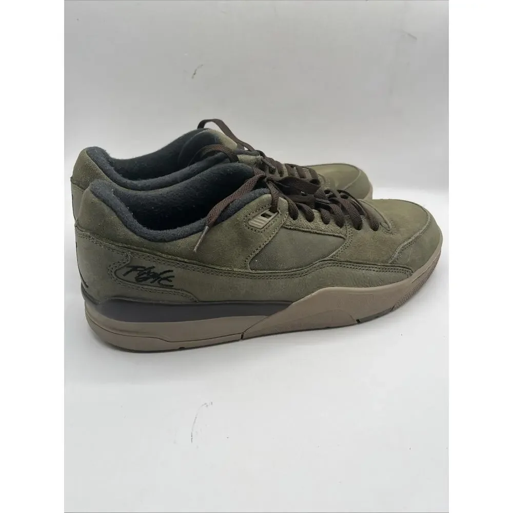 Air Jordan Flight Court Olive Khaki Suede Trainers - US 10.5 Men’s HF3255-202